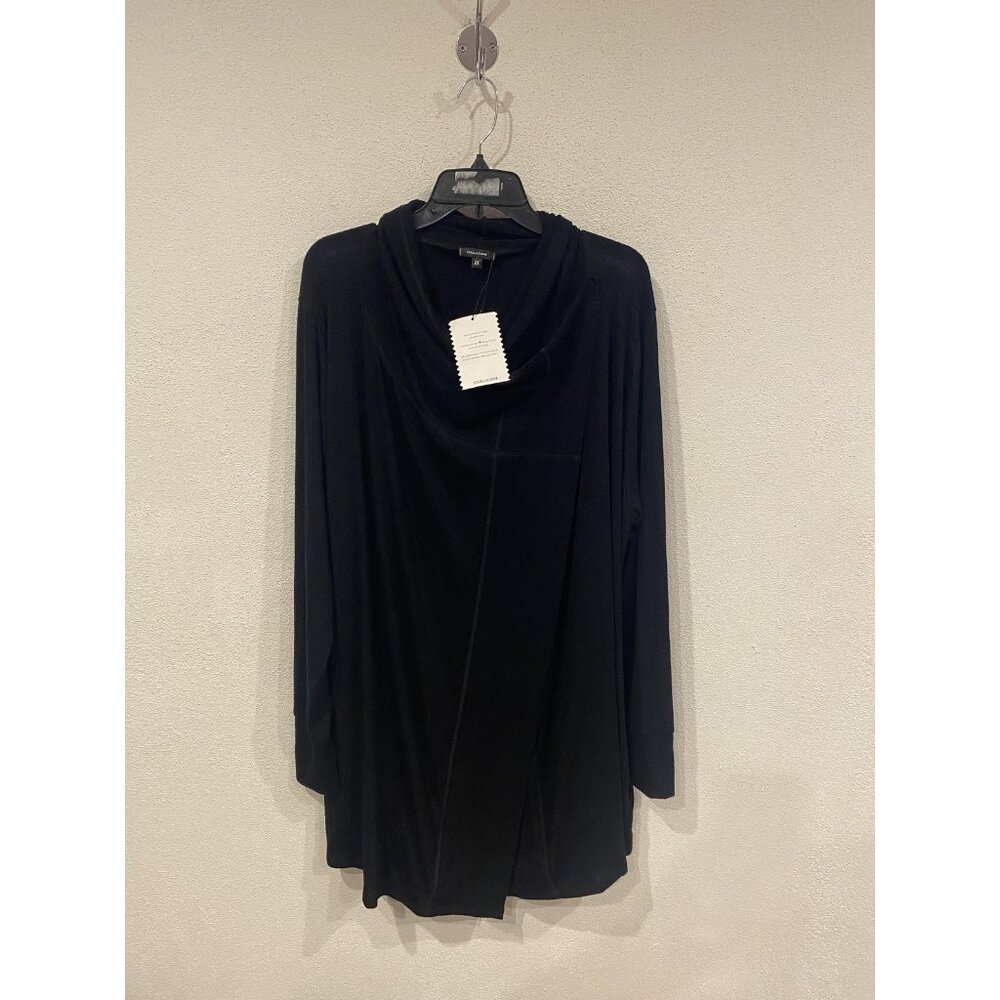 Stella & Dot Always Cardigan Womens 2XL Black Cowl Neck Tunic Long Sleeve Draped - Picture 2 of 5